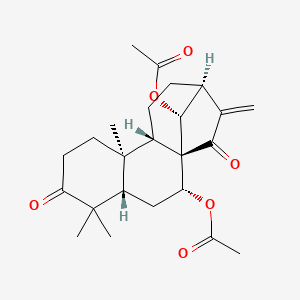 [(1R,2R,4S,9R,10S,13S,16R)-16-acetyloxy-5,5,9-trimethyl-14-methylidene-6,15-dioxo-2-tetracyclo[11.2.1.01,10.04,9]hexadecanyl] acetate