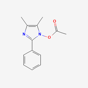 molecular formula C13H14N2O2 B12829686 4,5-Dimethyl-2-phenyl-1H-imidazol-1-yl acetate 