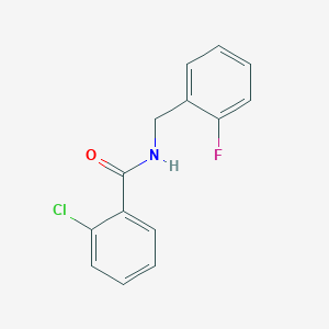 molecular formula C14H11ClFNO B12829774 2-Chloro-N-(2-fluorobenzyl)benzamide 