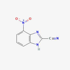 molecular formula C8H4N4O2 B12829802 4-Nitro-1H-benzo[d]imidazole-2-carbonitrile 