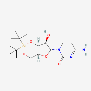 molecular formula C17H29N3O5Si B12829820 4-Amino-1-((4aR,6R,7R,7aS)-2,2-di-tert-butyl-7-hydroxytetrahydro-4H-furo[3,2-d][1,3,2]dioxasilin-6-yl)pyrimidin-2(1H)-one 