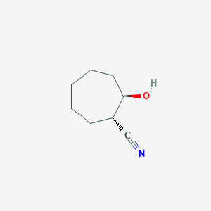 molecular formula C8H13NO B12829877 (1S,2R)-2-hydroxycycloheptane-1-carbonitrile 