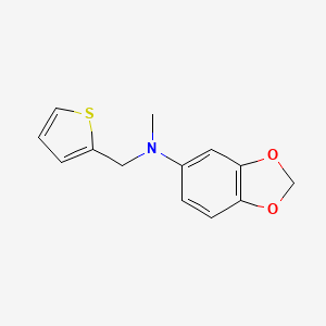 molecular formula C13H13NO2S B12829883 N-Methyl-N-(thiophen-2-ylmethyl)benzo[d][1,3]dioxol-5-amine 