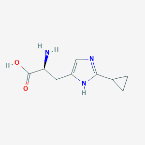 molecular formula C9H13N3O2 B12829894 (S)-2-Amino-3-(2-cyclopropyl-1H-imidazol-4-yl)propanoic acid 