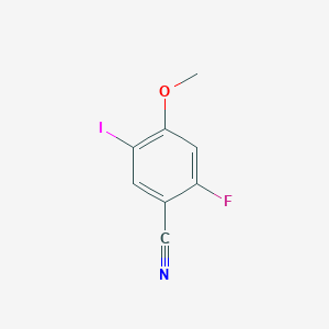 molecular formula C8H5FINO B12829916 2-Fluoro-5-iodo-4-methoxybenzonitrile 