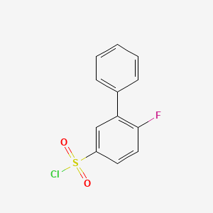 molecular formula C12H8ClFO2S B12829918 6-Fluoro-[1,1'-biphenyl]-3-sulfonyl chloride 