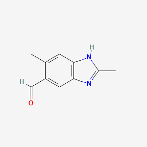 molecular formula C10H10N2O B12829943 2,5-Dimethyl-1H-benzo[d]imidazole-6-carbaldehyde 