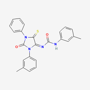 1-(2-Oxo-1-phenyl-5-thioxo-3-(m-tolyl)imidazolidin-4-ylidene)-3-(m-tolyl)urea