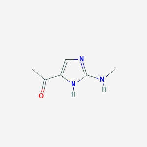 molecular formula C6H9N3O B12829981 1-(2-(Methylamino)-1H-imidazol-4-yl)ethanone 