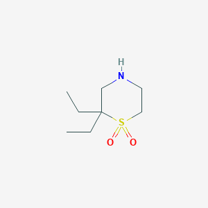 molecular formula C8H17NO2S B12829983 2,2-Diethylthiomorpholine 1,1-dioxide 