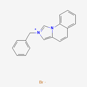 molecular formula C18H15BrN2 B12829997 2-Benzyl-2H-imidazo[1,5-a]quinolin-10-ium bromide 