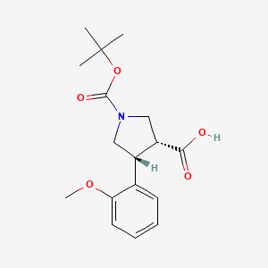 (3R,4R)-1-(tert-Butoxycarbonyl)-4-(2-methoxyphenyl)pyrrolidine-3-carboxylic acid