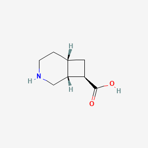 molecular formula C8H13NO2 B12830031 (1R,6S,8R)-3-Azabicyclo[4.2.0]octane-8-carboxylic acid 