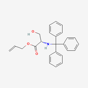 molecular formula C25H25NO3 B12830036 Allyl trityl-L-serinate 