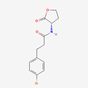 (S)-3-(4-bromophenyl)-N-(2-oxotetrahydrofuran-3-yl)propanamide