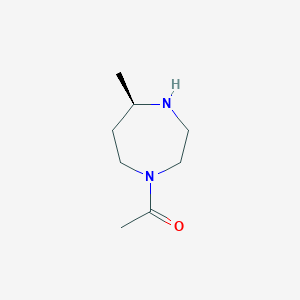 molecular formula C8H16N2O B12830053 (R)-1-(5-Methyl-1,4-diazepan-1-yl)ethan-1-one 