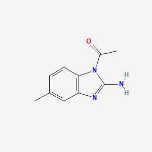 molecular formula C10H11N3O B12830058 1-(2-amino-5-methyl-1H-benzo[d]imidazol-1-yl)ethanone 