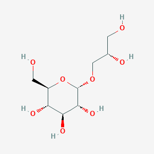 molecular formula C9H18O8 B12830103 (2S,3R,4S,5S,6R)-2-((S)-2,3-Dihydroxypropoxy)-6-(hydroxymethyl)tetrahydro-2H-pyran-3,4,5-triol 