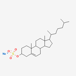 molecular formula C27H45NaO4S B12830108 sodium;[10,13-dimethyl-17-(6-methylheptan-2-yl)-2,3,4,7,8,9,11,12,14,15,16,17-dodecahydro-1H-cyclopenta[a]phenanthren-3-yl] sulfate 