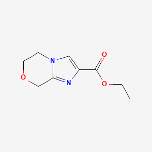 molecular formula C9H12N2O3 B12830110 Ethyl 5,6-dihydro-8H-imidazo[2,1-c][1,4]oxazine-2-carboxylate 