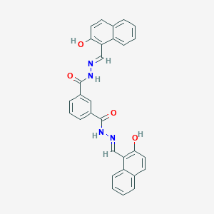 molecular formula C30H22N4O4 B12830123 N'1,N'3-Bis((2-hydroxynaphthalen-1-yl)methylene)isophthalohydrazide 