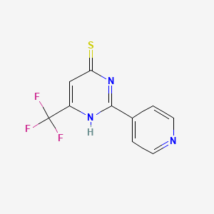 molecular formula C10H6F3N3S B12830153 2-(Pyridin-4-yl)-6-(trifluoromethyl)pyrimidine-4-thiol 