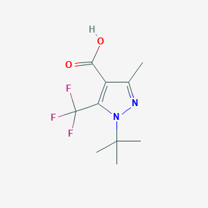 molecular formula C10H13F3N2O2 B12830158 1-tert-Butyl-3-methyl-5-trifluoromethyl-1H-pyrazole-4-carboxylic acid 