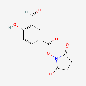 molecular formula C12H9NO6 B12830176 (2,5-Dioxopyrrolidin-1-yl) 3-formyl-4-hydroxybenzoate 