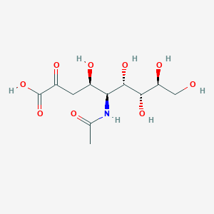 molecular formula C11H19NO9 B12830186 (4R,5S,6S,7R,8S)-5-Acetamido-4,6,7,8,9-pentahydroxy-2-oxononanoic acid 