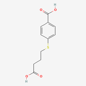 molecular formula C11H12O4S B12830218 4-((3-Carboxypropyl)thio)benzoic acid 