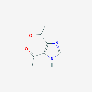 molecular formula C7H8N2O2 B12830249 1,1'-(1H-imidazole-4,5-diyl)diethanone 