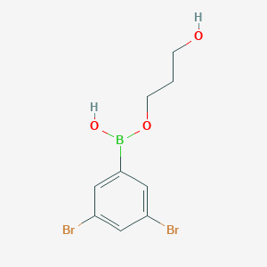 molecular formula C9H11BBr2O3 B12830255 (3,5-dibromophenyl)-(3-hydroxypropoxy)borinic acid 