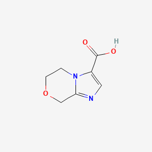 molecular formula C7H8N2O3 B12830258 5H,6H,8H-imidazo[2,1-c][1,4]oxazine-3-carboxylic acid CAS No. 1541050-39-8