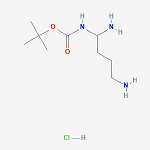 molecular formula C9H22ClN3O2 B12830267 tert-Butyl (1,4-diaminobutyl)carbamate hydrochloride CAS No. 1447671-81-9