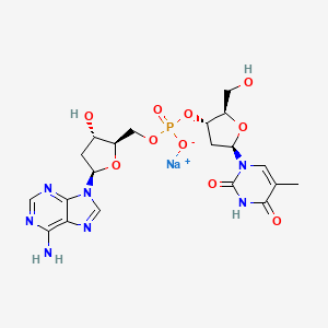 sodium;[(2R,3S,5R)-5-(6-aminopurin-9-yl)-3-hydroxyoxolan-2-yl]methyl [(2R,3S,5R)-2-(hydroxymethyl)-5-(5-methyl-2,4-dioxopyrimidin-1-yl)oxolan-3-yl] phosphate