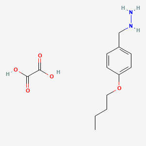 molecular formula C13H20N2O5 B12830280 Hydrazine, (p-butoxybenzyl)-, oxalate CAS No. 75333-05-0