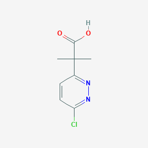 molecular formula C8H9ClN2O2 B12830285 2-(6-Chloropyridazin-3-yl)-2-methylpropanoic acid 