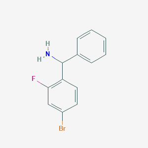 molecular formula C13H11BrFN B12830287 (4-Bromo-2-fluorophenyl)(phenyl)methanamine 