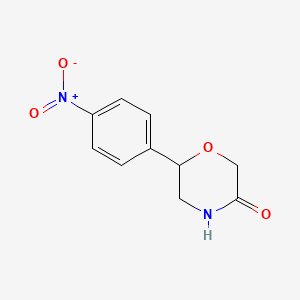 molecular formula C10H10N2O4 B12830289 6-(4-Nitrophenyl)morpholin-3-one 