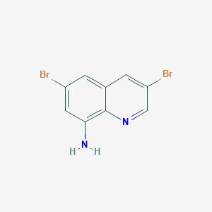 molecular formula C9H6Br2N2 B12830318 3,6-Dibromoquinolin-8-amine 