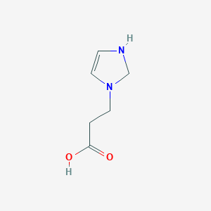 molecular formula C6H10N2O2 B12830335 3-(2,3-Dihydro-1H-imidazol-1-yl)propanoic acid 