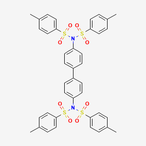 molecular formula C40H36N2O8S4 B12830341 N,N'-([1,1'-Biphenyl]-4,4'-diyl)bis(4-methyl-N-tosylbenzenesulfonamide) 