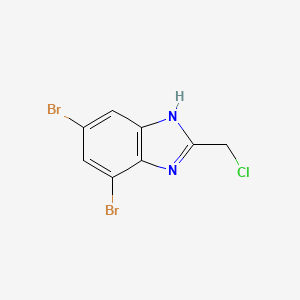 molecular formula C8H5Br2ClN2 B12830359 5,7-Dibromo-2-(chloromethyl)-1H-benzo[d]imidazole 