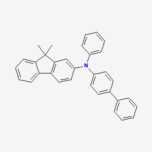 molecular formula C33H27N B12830410 N-(1,1'-biphenyl-4-yl)-9,9-dimethyl-N-phenyl-9H-fluoren-2-amine 