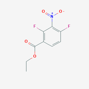 molecular formula C9H7F2NO4 B12830413 Ethyl 2,4-difluoro-3-nitrobenzoate 