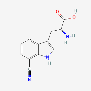 molecular formula C12H11N3O2 B12830422 (S)-2-Amino-3-(7-cyano-1H-indol-3-yl)propanoic acid 