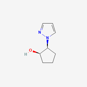 molecular formula C8H12N2O B12830429 (1R,2S)-2-(1H-Pyrazol-1-yl)cyclopentan-1-ol 