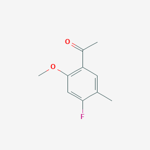 molecular formula C10H11FO2 B12830439 1-(4-Fluoro-2-methoxy-5-methylphenyl)ethan-1-one 