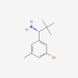 molecular formula C12H18BrN B12830476 (R)-1-(3-bromo-5-methylphenyl)-2,2-dimethylpropan-1-amine 