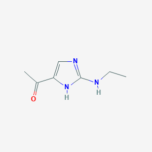 molecular formula C7H11N3O B12830498 1-(2-(Ethylamino)-1H-imidazol-4-yl)ethanone 